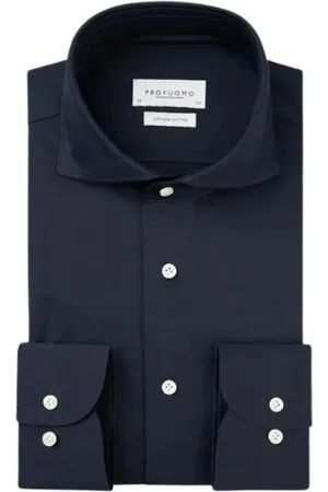 Profuomo Koszule, Mężczyzna, Niebieski, XL, Eleganckie Koszule Formalne