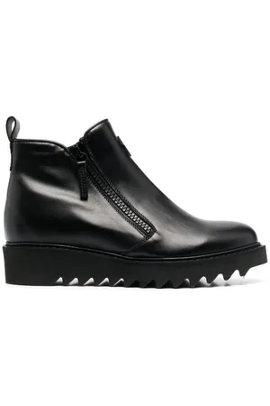 Giuseppe Zanotti Buty, Mężczyzna, Czarny, 41 EU, Eleganckie Czarne Botki z Futrem