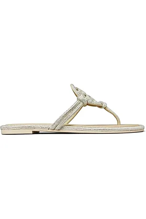 Tory Burch Buty, Kobieta, Szary, 37 EU, Stylowe Klapki dla Kobiet