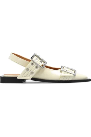 Ganni Buty, Kobieta, Beżowy, 38 EU, Buty z klamrami