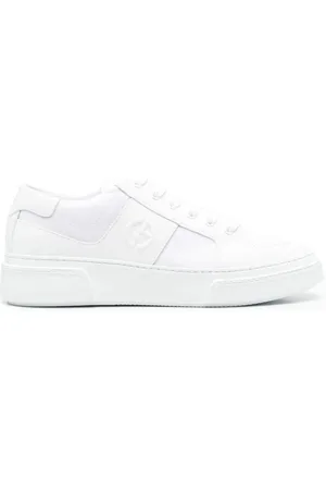 Giorgio Armani Buty, Mężczyzna, Biały, 44 EU, Białe Eleganckie Trainers Sneaker