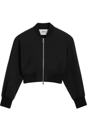 Ami Kurtki, Kobieta, Czarny, L, Casual Czarna Kurtka Bomber