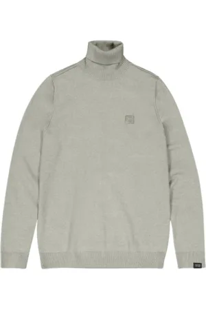Butcher of Blue Swetry, Mężczyzna, Zielony, XL, Elegancki Sweter z Kołnierzem dla Mężczyzn