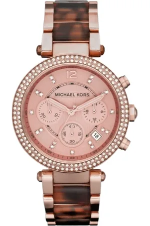 Michael Kors Akcesoria, Kobieta, Różowy, ONE SIZE, Różowe Złoto Damski Zegarek Kwarcowy