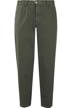 Briglia 1949 Spodnie, Mężczyzna, Zielony, XS, Spodnie z płaskim brzuchem z bawełny twill