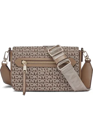DKNY Torebki, Kobieta, brązowy, ONE SIZE, Ikoniczna torba crossbody z regulowanym paskiem