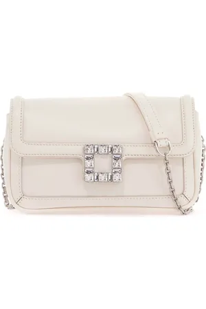 Roger Vivier Torebki, Kobieta, Biały, ONE SIZE, Kryształowa Sprzączka Clutch