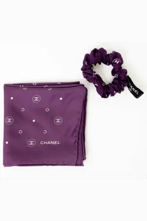 CHANEL Pre-owned, Kobieta, Fioletowy, ONE SIZE, Pre-owned Silk scarves