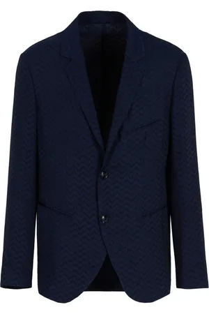 Giorgio Armani Kurtki, Mężczyzna, Niebieski, M, Niebieski Elegancki Blezer