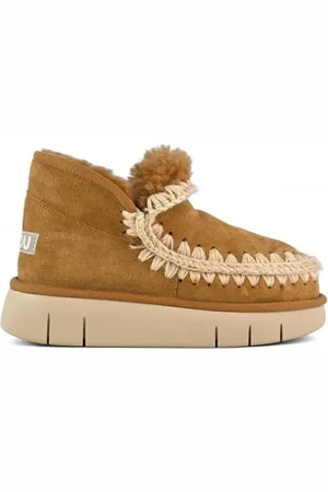 Mou Buty, Kobieta, brązowy, 39 EU, Ręcznie Robiony Sneaker z Owczej Skóry i Haftowanymi Szwami
