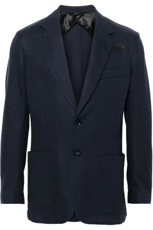 BRIONI Kurtki, Mężczyzna, Czarny, 3XL, Wełna, Elegancki Czarny Jedwab Wełna Blezer