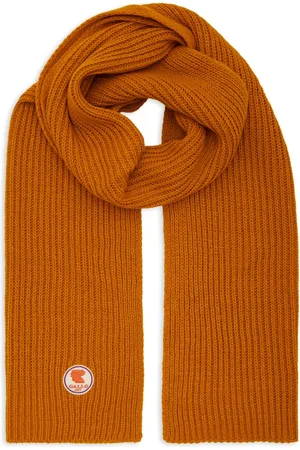 Gallo Akcesoria, unisex, Żółty, ONE SIZE, Unisex jednokolorowy pomarańczowy szal żakardowy