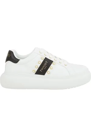 Twin-Set Buty, Kobieta, Biały, 36 EU, Białe Buty Sneakers