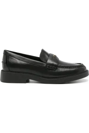 Michael Kors Buty, Kobieta, Czarny, 38 EU, Czarne skórzane Loafer Flats