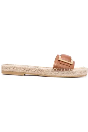 Sergio Rossi Buty, Kobieta, brązowy, 39 EU, Brązowe Skórzane Eleganckie Otwarte Mules