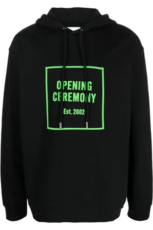 Opening Ceremony Bluzy, Mężczyzna, Czarny, S, Czarny bluza z kapturem sweter casual