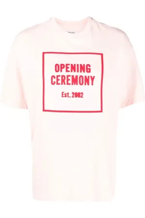 Opening Ceremony Koszulki, Kobieta, Różowy, L, Casual Różowa Koszulka z Krótkim Rękawem