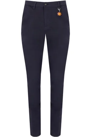 Manuel Ritz Spodnie, Mężczyzna, Niebieski, L, Niebieskie Spodnie Slim Fit z Bawełny
