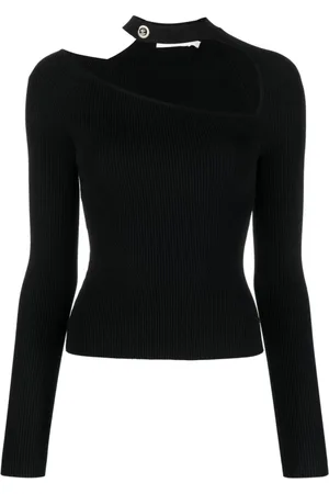 Simkhai Swetry, Kobieta, Czarny, L, Nylon, Czarny Sweter Casual z Mockneckiem