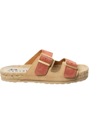 MANEBI Buty, Kobieta, Beżowy, 42 EU, Zamsz, Sandały zamszowe Terracotta Champagne