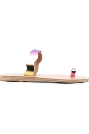 Ancient Greek Sandals Buty, Kobieta, Fioletowy, 37 EU, Wielokolorowe Skórzane Sandały Casual