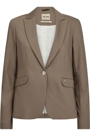 Mos Mosh Kurtki, Kobieta, brązowy, XS, Bawełna, Klasyczny Night Blazer w Pine Bark