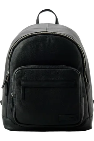 HARMONT&BLAINE Torebki, Mężczyzna, Czarny, ONE SIZE, Skóra, Czarny Skórzany Plecak Męski Z Logo TON W TON