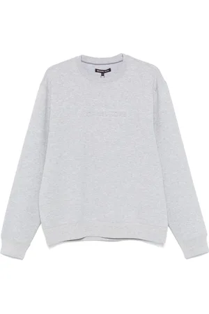 Michael Kors Bluzy, Mężczyzna, Szary, XL, Szara sweter z nadrukiem logo