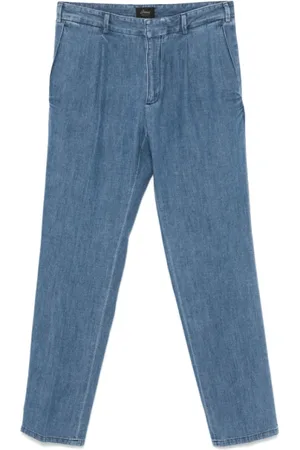 BRIONI Jeansy, Mężczyzna, Niebieski, L, Denim, Niebieskie Dżinsowe Spodnie z Bawełny