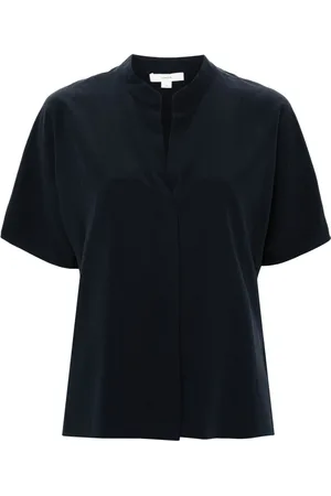 Vince Koszulki, Kobieta, Niebieski, S, Niebieska Casual Dolman Koszulka z Krótkim Rękawem