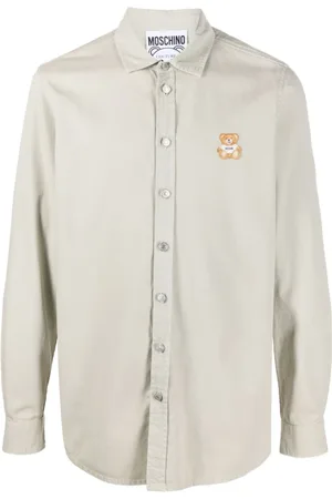 Moschino Koszule, Mężczyzna, Szary, XL, Szare Koszule dla Mężczyzn