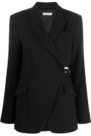 Simkhai Kurtki, Kobieta, Czarny, XL, Elegancki Czarny Blezer