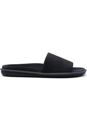 Giorgio Armani Buty, Mężczyzna, Czarny, 41 EU, Eleganckie Czarne Skórzane Sandały