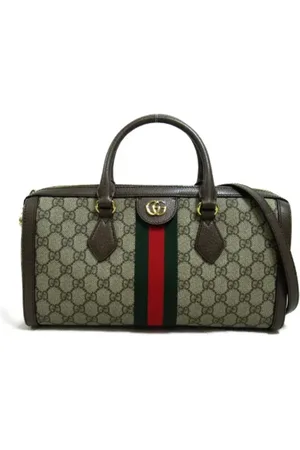 Gucci Pre-owned, Kobieta, Beżowy, ONE SIZE, Pre-owned Canvas travel-bags