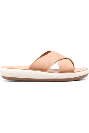 Ancient Greek Sandals Buty, Kobieta, Beżowy, 39 EU, Beżowe skórzane sandały Vachetta
