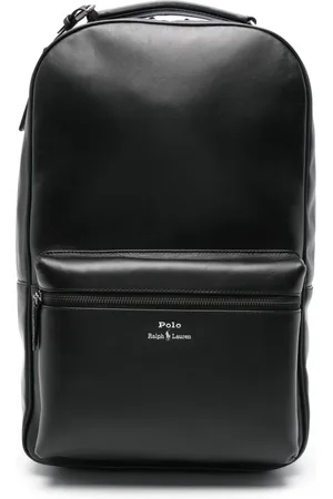Ralph Lauren Torebki, Mężczyzna, Czarny, ONE SIZE, Casual Czarny Skórzany Plecak