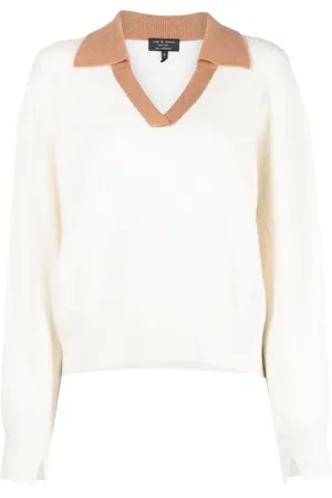 RAG&BONE Swetry, Kobieta, Beżowy, L, Kaszmir, Cashmere Polo Sweater
