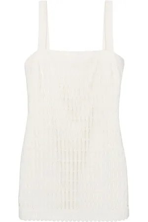 Simkhai Sukienki, Kobieta, Beżowy, L, Nylon, Casual Mini Shift Sukienka