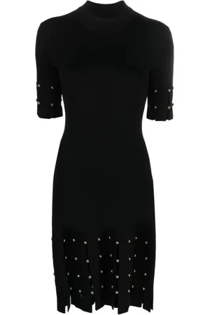 Simkhai Sukienki, Kobieta, Czarny, L, Nylon, Czarna Casualowa Mini Sukienka