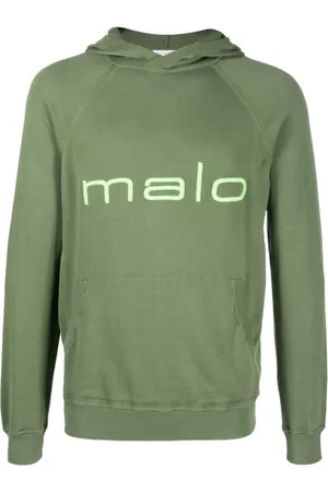 Malo Bluzy, Mężczyzna, Zielony, XL, Casual Wielokolorowy Bawełniany Sweter Bluza