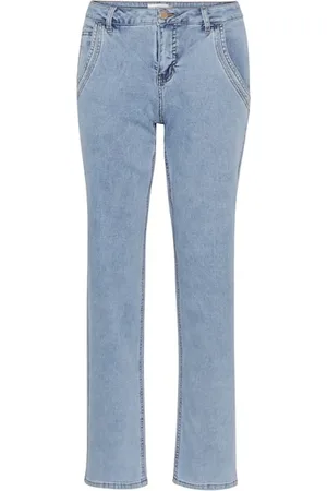 Cream Jeansy, Kobieta, Niebieski, W28 L30, Denim, Straight-Leg Miami Light Denim Jeansy