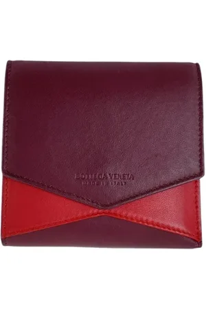 Bottega Veneta Pre-owned, Kobieta, Czerwony, ONE SIZE, Pre-owned skórzane portfele