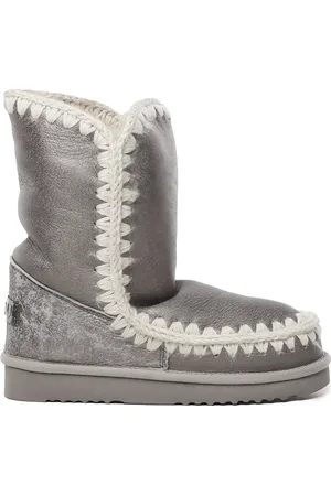 Mou Buty, Kobieta, Szary, 40 EU, Srebrne Szydełkowane Buty Limitowana Edycja
