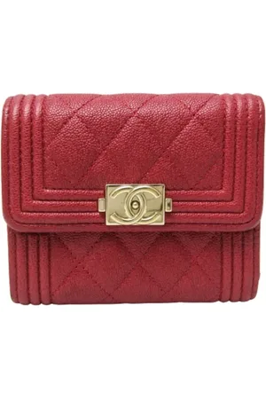 CHANEL Pre-owned, Kobieta, Czerwony, ONE SIZE, Pre-owned skórzane portfele