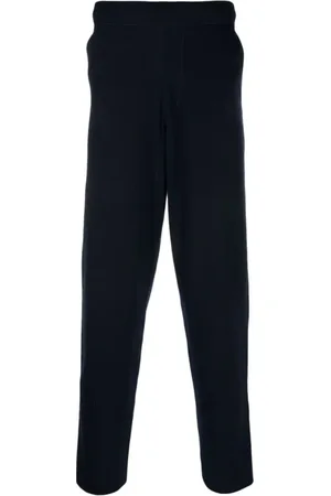 BRIONI Spodnie, Mężczyzna, Niebieski, XL, Kaszmir, Niebieskie Skórzane Spodnie Casual