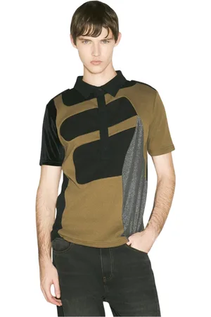 Kennel & Schmenger Koszulki, Mężczyzna, Zielony, S, Patchwork Polo Shirt