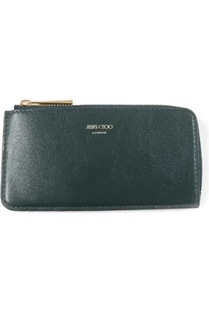 Jimmy Choo Pre-owned, Kobieta, Zielony, ONE SIZE, Pre-owned skórzane portfele