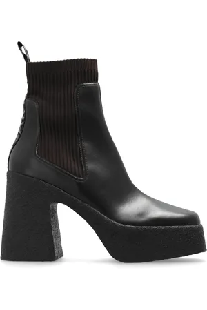 Stella McCartney Buty, Kobieta, brązowy, 39 EU, Poliester, Botki na obcasie `Skyla`