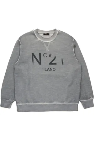 Nº21 Bluzy, Kobieta, Szary, L, Luźny sweter na co dzień