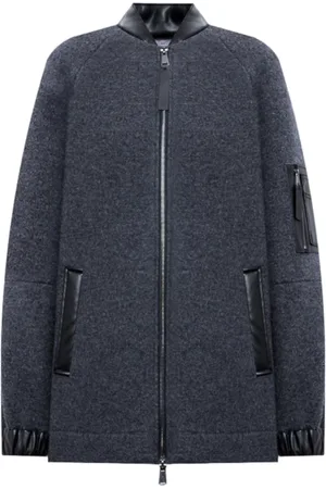 Max Mara Kurtki, Kobieta, Szary, M, Wełna, Szary Płaszcz Limosa z Wełny